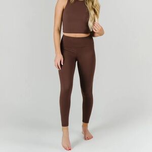 NWT Zyia Brown Unity Hi-Rise 7/8 24in Leggings